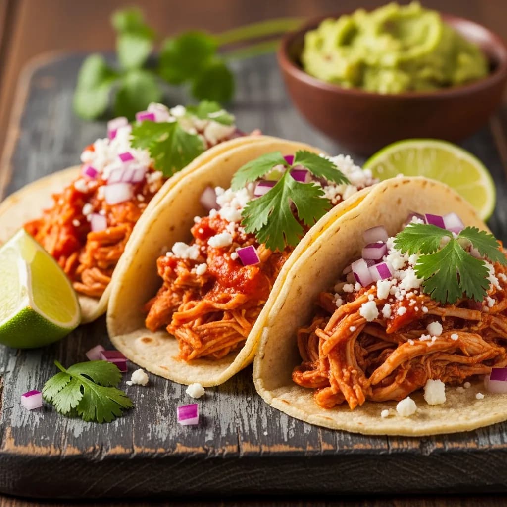 Image of Easy Crockpot Chicken Tacos (Set & Forget!)