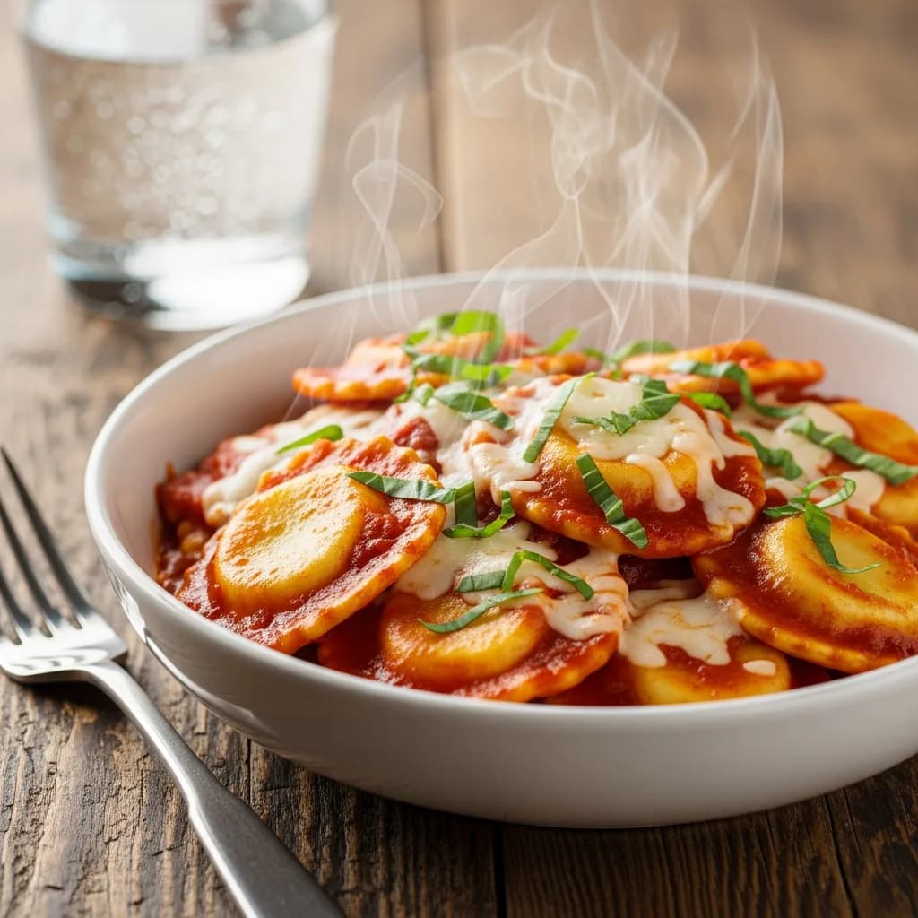 Image of 3-Ingredient Crockpot Vegetarian Ravioli (Easy Comfort Food)