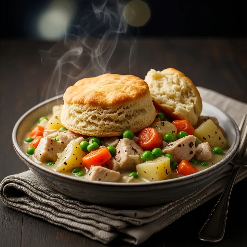 Image for Easy Crockpot Chicken Pot Pie with Biscuits (Ultimate Comfort Food)