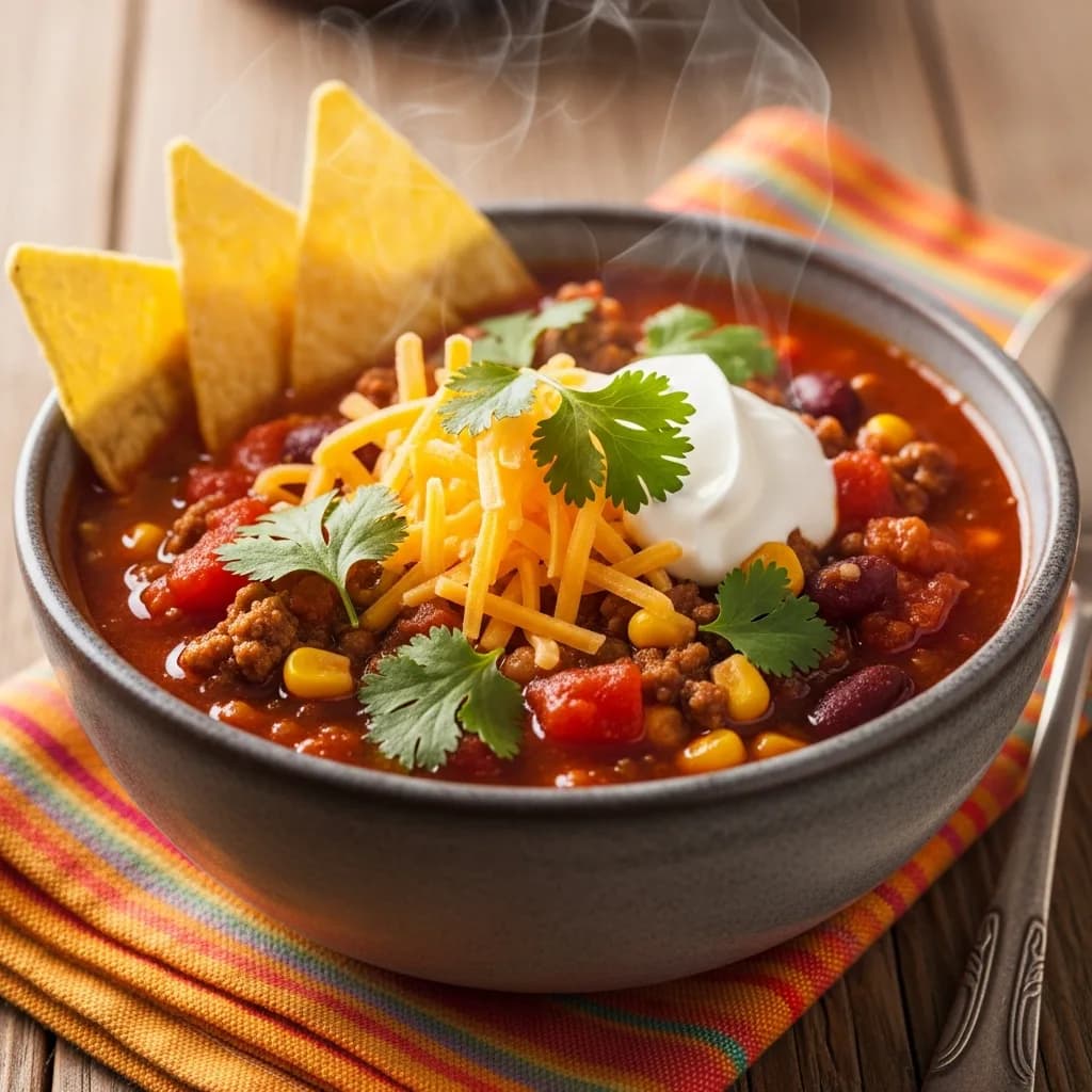 Image for Easy Slow Cooker Taco Soup (Hearty & Crowd-Pleasing)