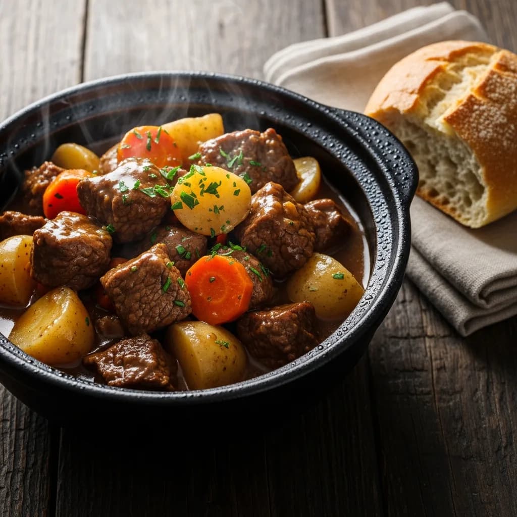 Image of Tender Crockpot Steak and Potatoes (Easy Comfort Food!)