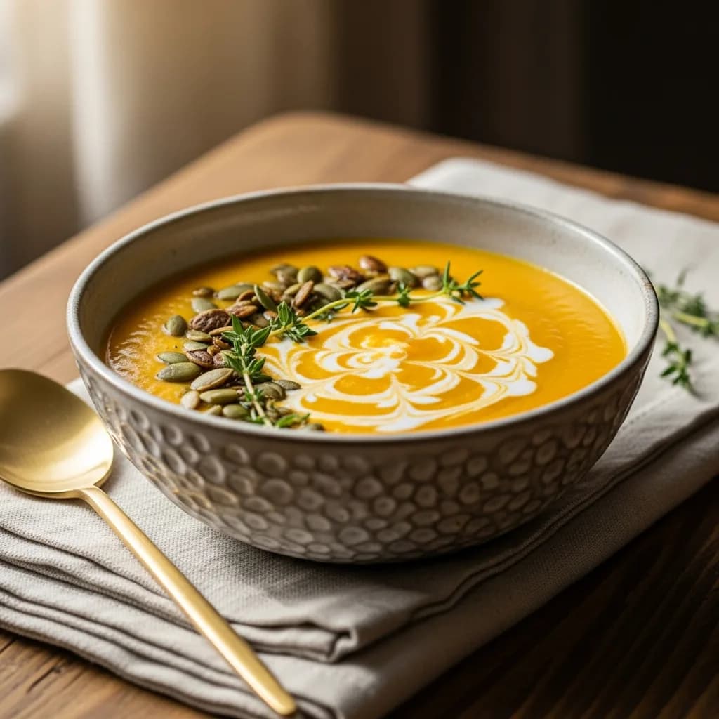 Image of Slow Cooker Squash Soup (Creamy & Healthy)