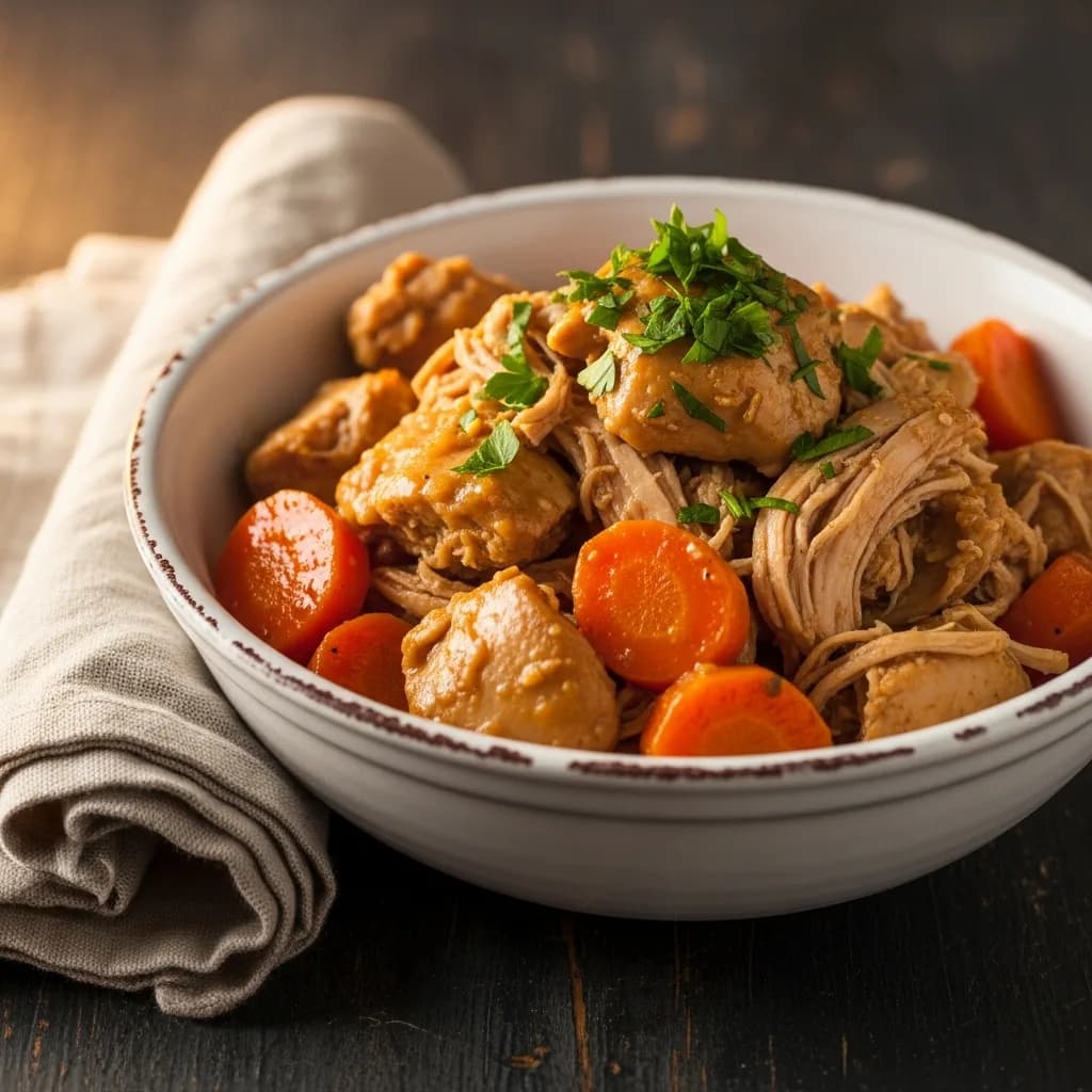 Image of Crockpot Chicken and Carrots (Effortless Dinner!)