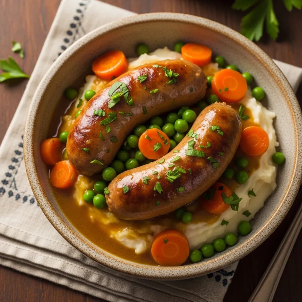Image of Slow Cooker Curried Sausages (Budget-Friendly Comfort Food)