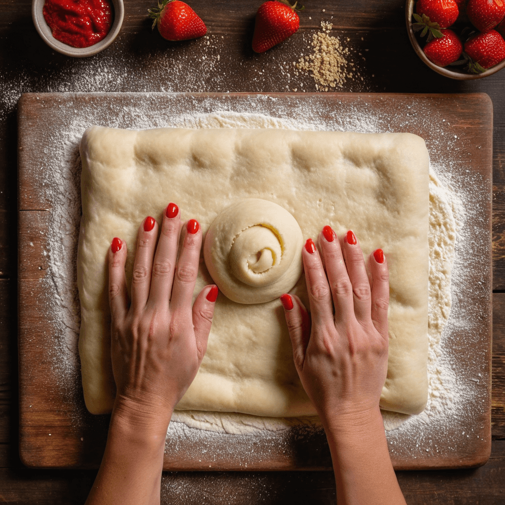 Irresistible Strawberry Cinnamon Rolls for Valentine's Day Brunch - Step