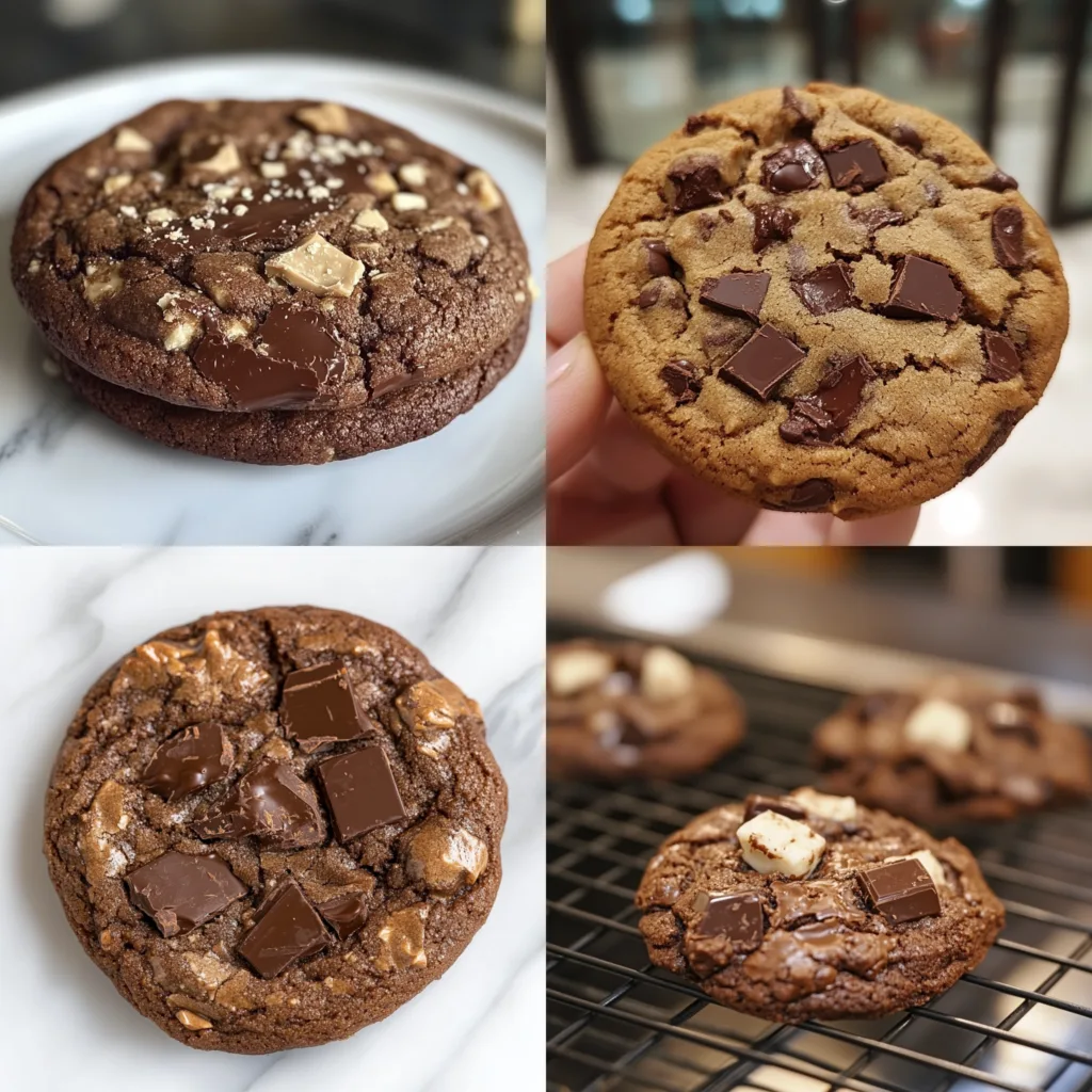 Double Chunk Chocolate Cookies