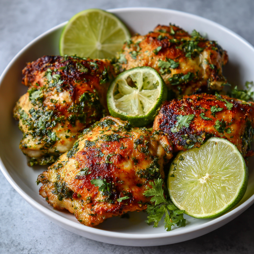Cilantro Lime Chicken Thighs in Air Fryer