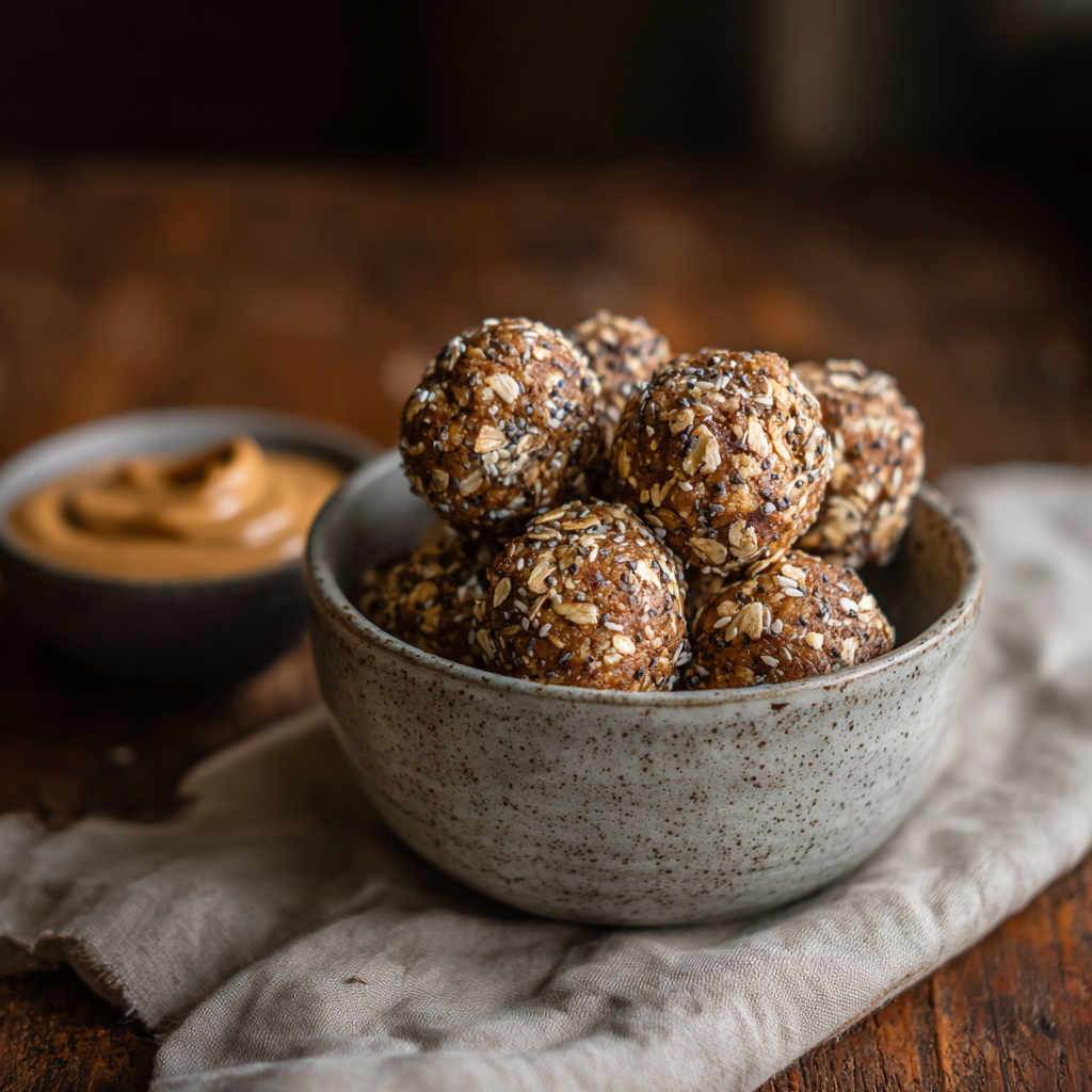 No-Bake Peanut Butter Oatmeal Energy Ball