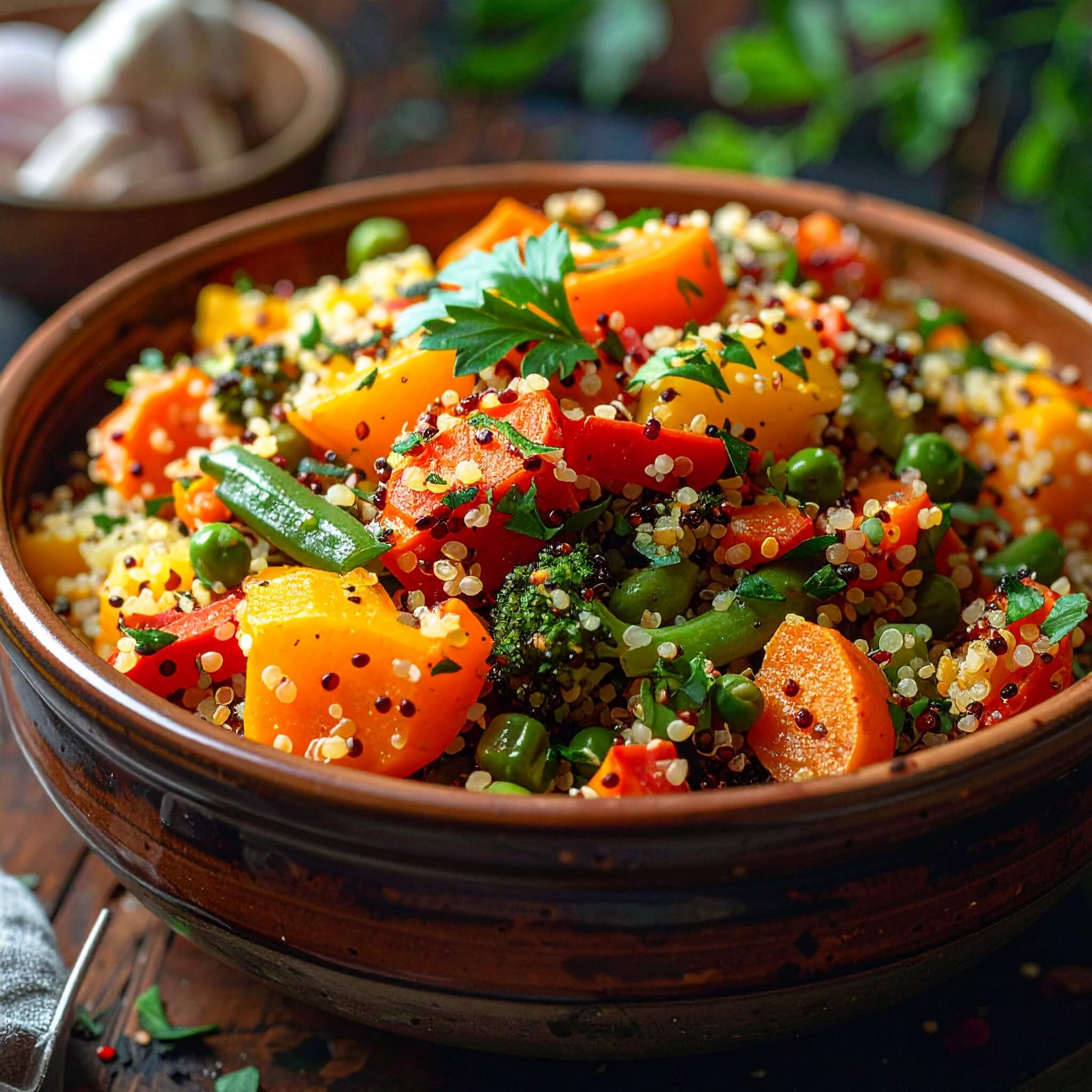 Low FODMAP Slow Cooker Vegetable Quinoa